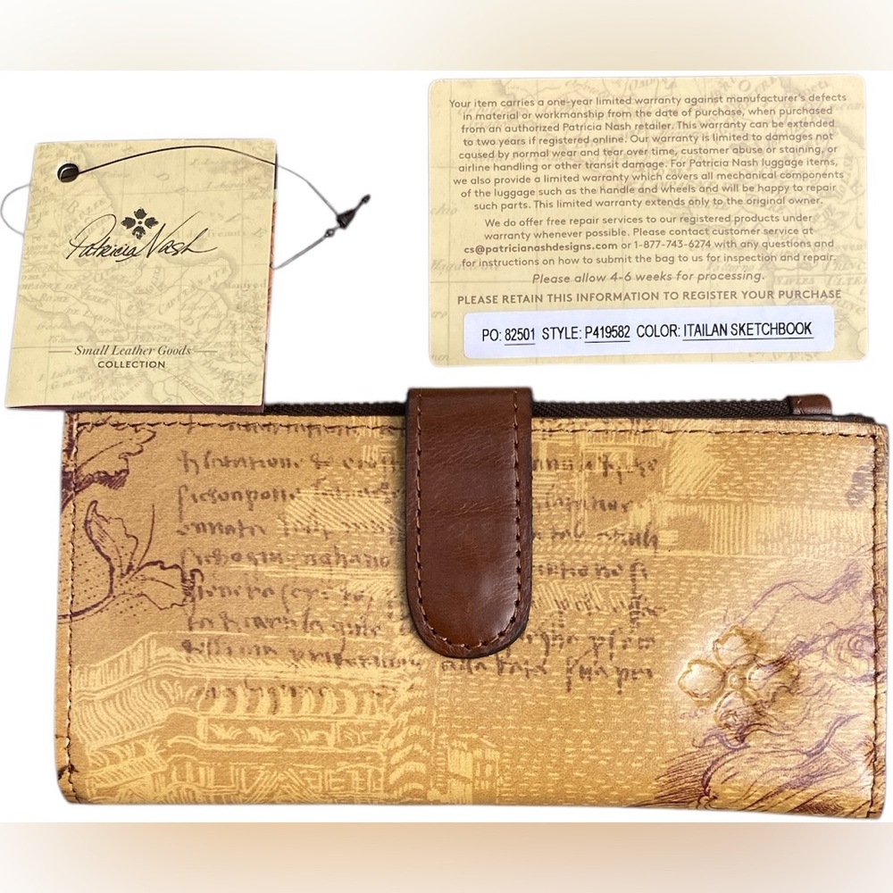 Patricia Nash Brown and Tan Wallet